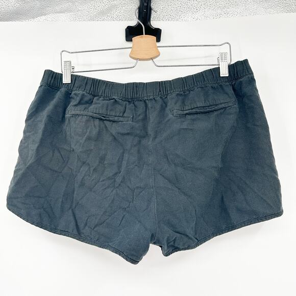 Madewell Womens Comfy Go-To Summer‎ Basic High Rise Pull On Shorts Size L Black - Picture 8 of 8